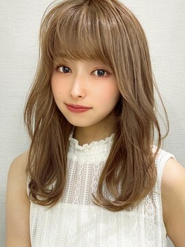 シルクレイ 吉祥寺店(Silk-lei) 大人かわいいフェザーバング小顔マロンベージュ30代吉祥寺