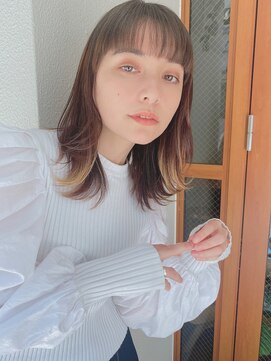 ルービック(Rubik's) 小顔ウルフインナーカラーレイヤーボブ20代30代40代