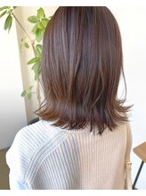 ヘアサロン ピース(hair salon PIECE) 結べる長さのミディアムボブ くびれボブ 柔らかグレージュ