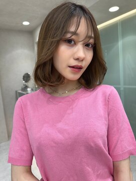 ロンドブルーム 天神大名店(Lond Bloom) ミルクティベージュカラーミニボブ大人ショートボブショート