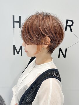 ハルキミナト ジャパン ヨコハマ(HARUKI MINATO japan YOKOHAMA) レイヤーショート20代30代40代50代オリーブグレージュ