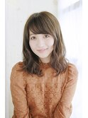韓国ボブレイヤーロンググレーベージュ黒髪質改善前髪パーマ/112