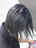 ヲタク(wotaku.)&nbsp;ブルーブラックシルバーグレー透明感カラーくすみカラーボブ