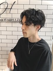 ２０代イケメンビジネスニュアンスパーマ【河原町】３０代４０代