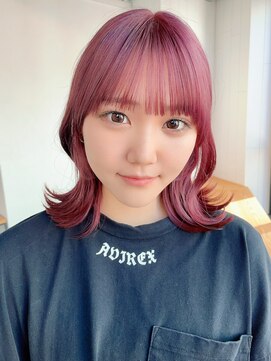 アルバム 池袋(ALBUM) 前髪カット_エアリーロングピンクブラウン_ba480701