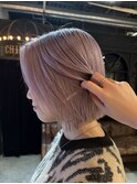 ハイトーンボブ×ホワイトパープル