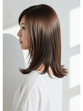 アントワープトーキョー(antwerp TOKYO) 30代40代50代外ハネミディアム透明感カラー髪質改善白髪染め