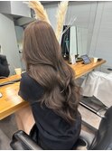ブリーチなしダブルカラー　モカグレージュ　Riko