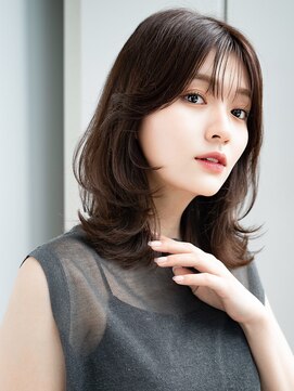 エインアンリー 表参道(AIN.ANLY.) ☆くびれヘアプリコットオレンジハイライトカラーレイヤーカット