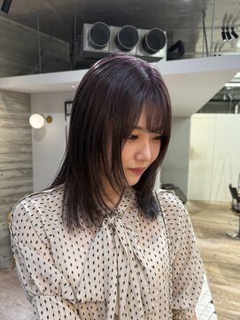 ヲタク(wotaku.) ダークラベンダーグレージュ透明感カラーダブルカラーブリーチ