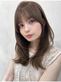レイヤーカット大人可愛いモテ髪結べるボブハイライトカラー