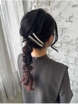 プライズ 池袋店(prize) 編みおろしアレンジ ヘアセット 池袋 ヘアメイク