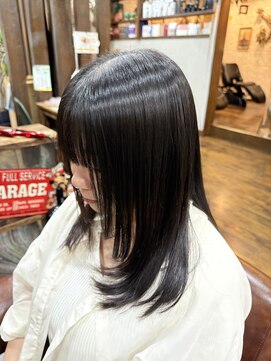 レイヤーカット×縮毛矯正