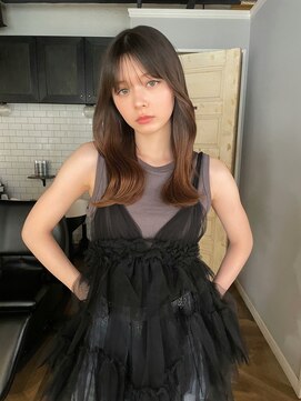 スタンド(STAND) くびれ巻き　ブラウンカラー