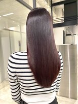 CURE 池袋 髪質改善&透明感カラー【キュア】【3/1 NEW OPEN（予定）】&nbsp;7トーンワインレッド×髪質改善ストレート #001