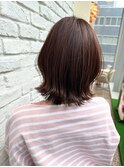 オレンジカラー/外ハネボブ/20代30代40代50代60代