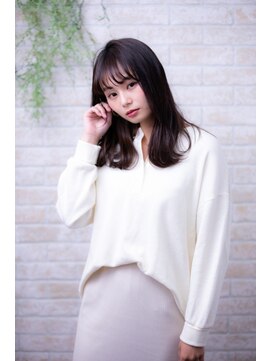 ヘアーアートシフォン 池袋西口店(Hair art chiffon) 伸ばしかけくせ毛風くびれセミディ無造作カールインナーカラー