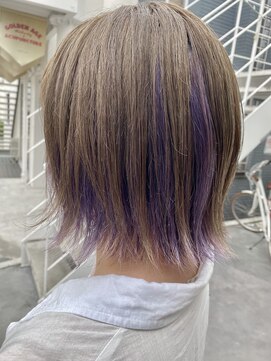 マセナ(Masena) 【お客様スタイル】派手髪インナー☆ベージュ×ラベンダー