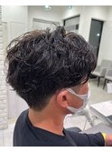 パーマ×フェード