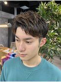 アップバング パーマスタイル