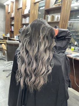 ラフ(LAFF) #バレイヤージュ#グレージュカラー#ボブウルフ#ココアベージュ