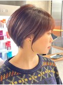 30代40代50代　大人女性/前髪ありショートボブ/ショートヘアUPUP
