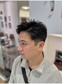かき上げアップバングショート