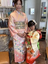 ハウス(HAUS.)&nbsp;七五三横浜駅着付け3歳5歳7歳髪型ツイン編みおろし