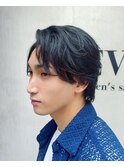 MEN’S HAIR/フェザーパーマ/刈り上げセンターパート/松戸駅