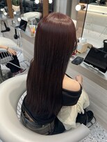 ロール 博多(Role)&nbsp;レイヤーカット/髪質改善/ミディアム/透明感/ワインレッド