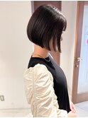 久保田)暖色カラーまるみボブ切りっぱなしまとまるボブ
