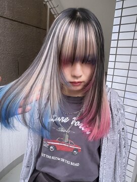 イエナ 渋谷(IENA) デザインカラーケアブリーチダブルカラーピンク水色カラー