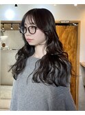 ココアベージュ/オリーブグレー/小顔/黒髪/クラゲヘアー/原宿