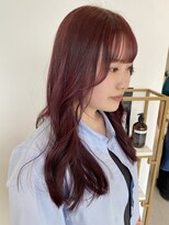 シキ(SHIKI)&nbsp;韓国風ヘア　チェリーレッド　福井美容室
