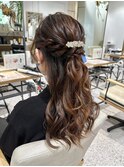 ハーフアップ 結婚式お呼ばれヘアセット【八王子】