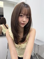 ディジョン 自由ヶ丘(Dijon)&nbsp;韓国顔まわりレイヤーカットグレージュオリーブベージュブラウン