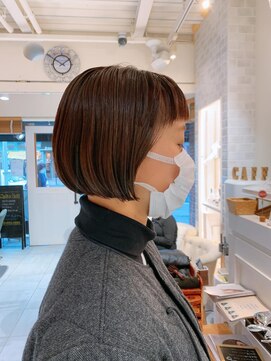 ネオリーブカフ 鶴ヶ峰店(Neolive caff) ミニボブ 艶カラー