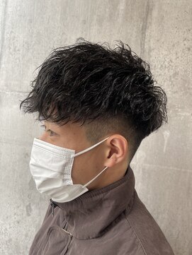 メンズアンダーバーホワイト 南海難波店(Men's _WHITE) ツイストスパイラルパーマ