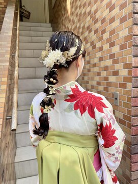 ネオリーブ チロル 横浜西口店(Neolive CiroL.) 卒業式ヘアセットタイト編み下ろし♪　着物