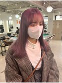 ダブルカラーラベンダーベージュカラーケアブリーチハイトーン