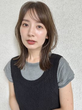 ガーデン オオタカノモリ(garden otakanomori) インナーグレージュ×小顔前髪×くびれレイヤー×艶髪ミディg