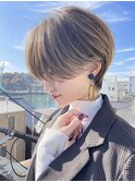 大人丸みショート/前髪あり/上品