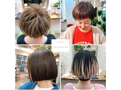 グレイカラー、お悩みヘアも素材を活かしてデザイン致します。