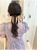 ローポニー/結婚式ヘアアレンジ/ローポニーアレンジ