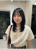 前髪カタログアンブレラカラーこなれミディウェーブパーマ大宮