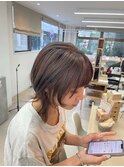 モカグレージュ　ミディアムレイヤー