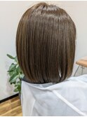 フォギーアッシュ×切りっぱなしミニボブ