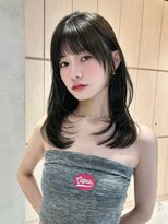 グロー 大宮(GLROW)&nbsp;ブルーブラック　オリーブベージュ　ミディアム　レイヤー