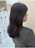 ラベンダーカラー♪春カラー/顔まわり小顔カット