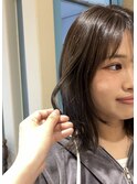 透明感up！赤み消し暗めアッシュブラウンカラー
